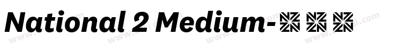 National 2 Medium字体转换